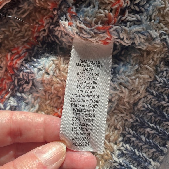 Coldwater Creek long cardigan open front sweater, multicolor, size 1x women’s - Picture 5 of 8